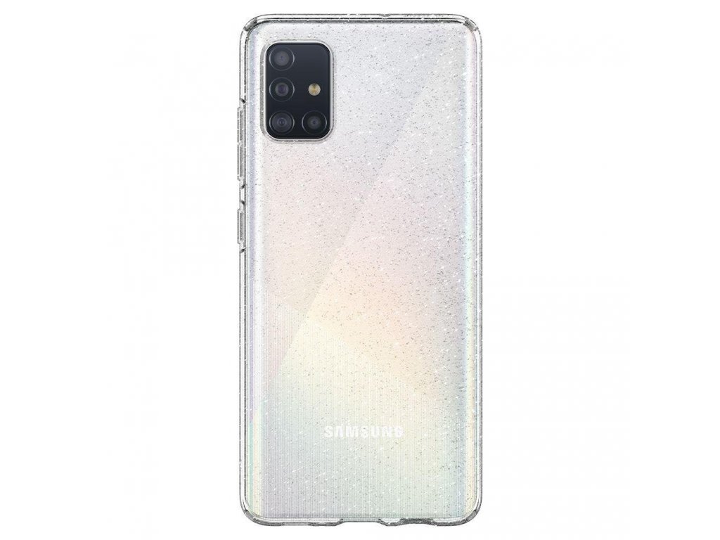 Pouzdro Liquid Crystal Galaxy A71 Glitter průsvitné