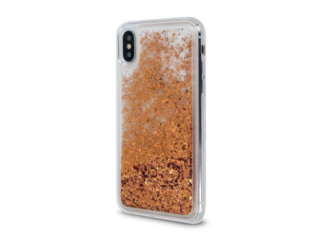 Pouzdro Liquid Glitter TPU iPhone 7 Plus / 8 Plus zlaté