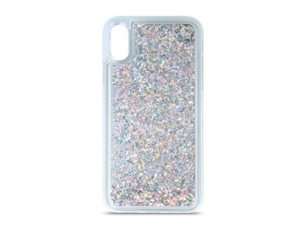 Pouzdro Liquid Glitter TPU Nokia 2.2 stříbrné