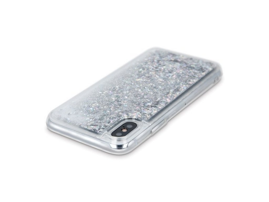 Pouzdro Liquid Glitter TPU Nokia 2.2 stříbrné