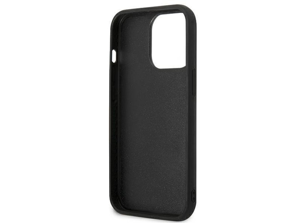 Pouzdro pro iPhone 13 Pro Max 6,7" černé Choupette Ikonik 3D (KLHCP13X3DRKCK)