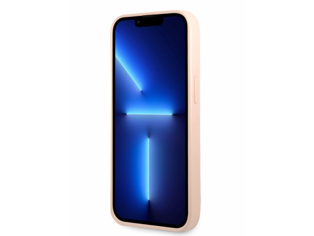 Pouzdro PU 4G Stripe pro iPhone 13 mini růžové