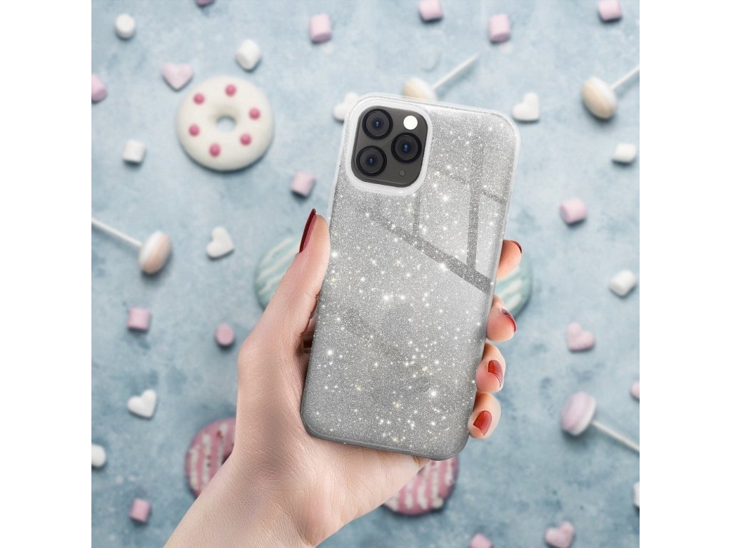 Pouzdro Shining Case Xiaomi Redmi 9A stříbrné