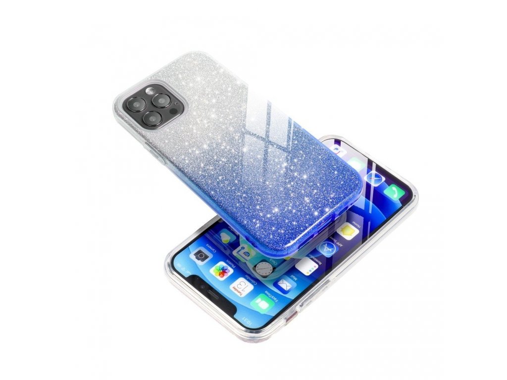 Pouzdro Shining iPhone XR průsvitné/modré