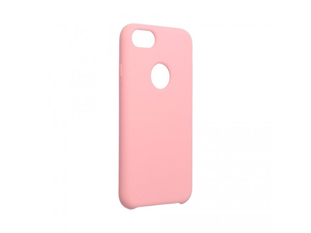 Pouzdro Silicone iPhone 6 / 6S pudrově růžové s otvorem pro logo