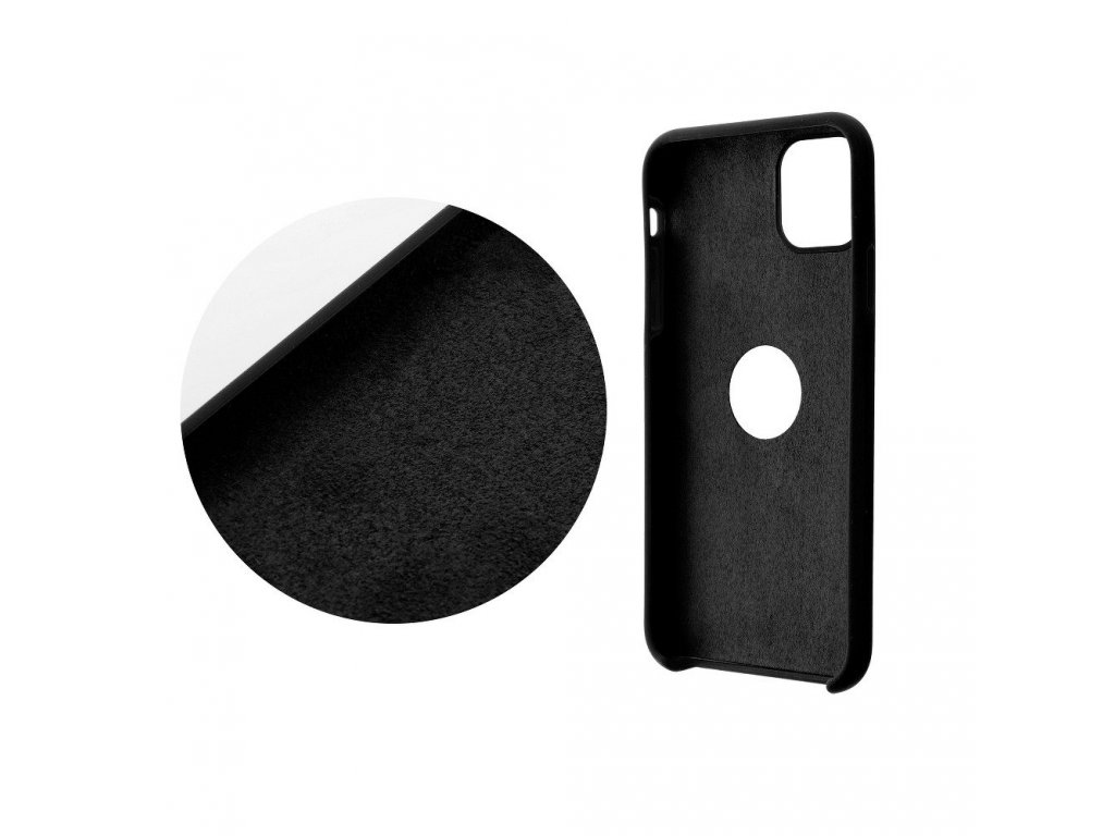 Pouzdro Silicone iPhone 7 černé s otvorem pro logo