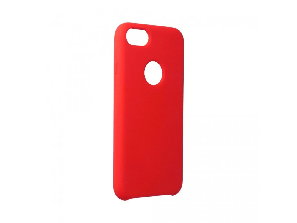 Pouzdro Silicone iPhone 7 červené s otvorem pro logo