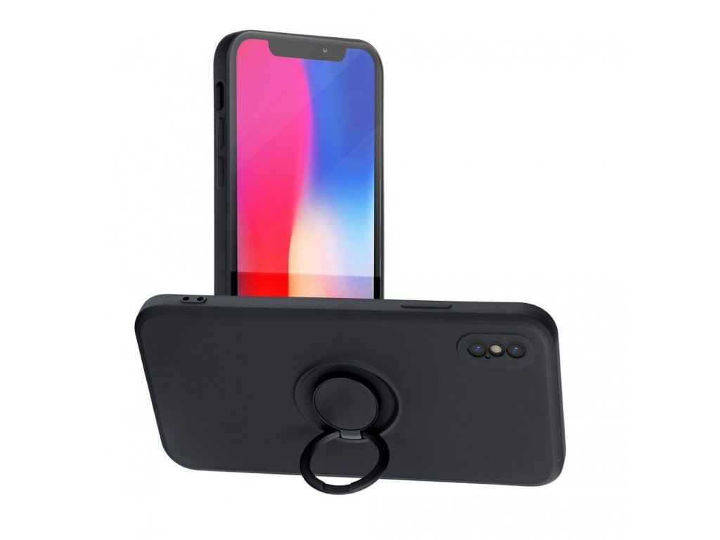 Pouzdro Silicone Ring iPhone X černé