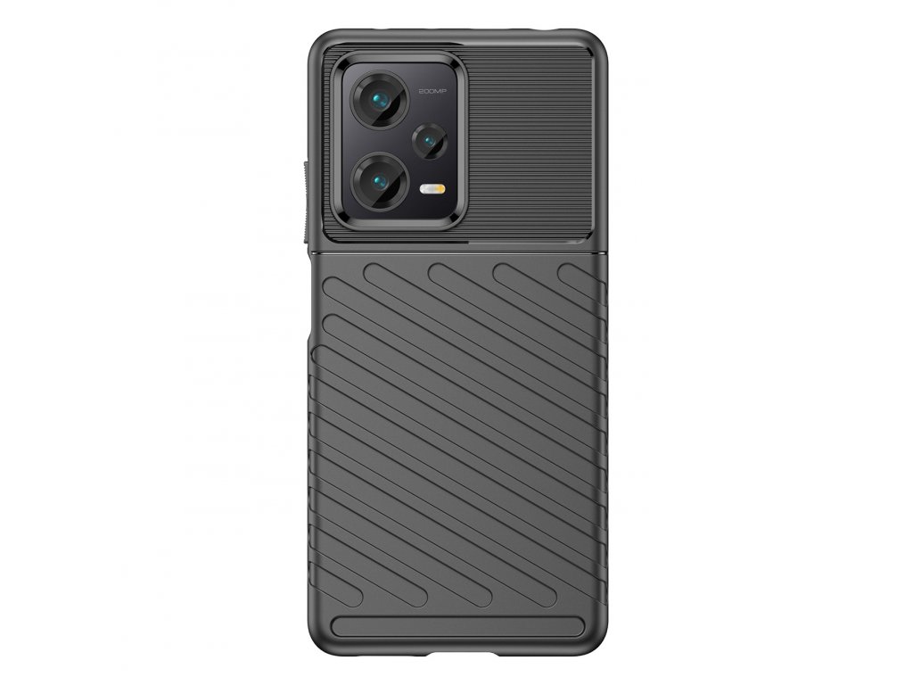 Silikonové pancéřové pouzdro Thunder Case pro Xiaomi Redmi Note 12 Pro Plus - černé