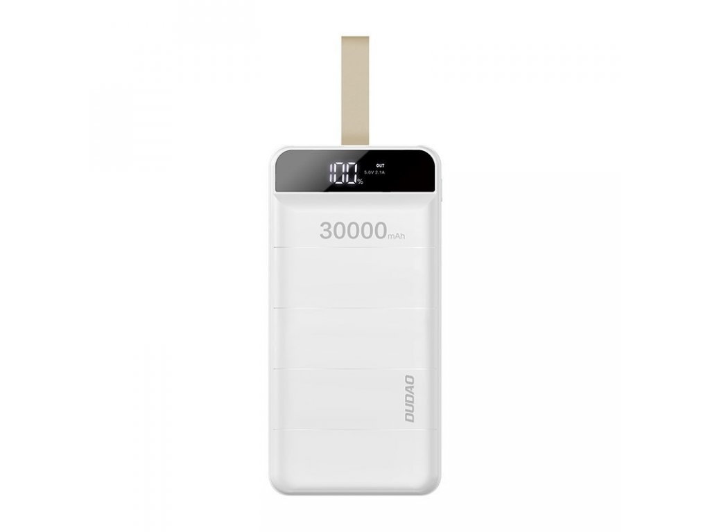 Power banka 30000 mAh 3x USB s LED světlem bílá (K8s+ bílá)