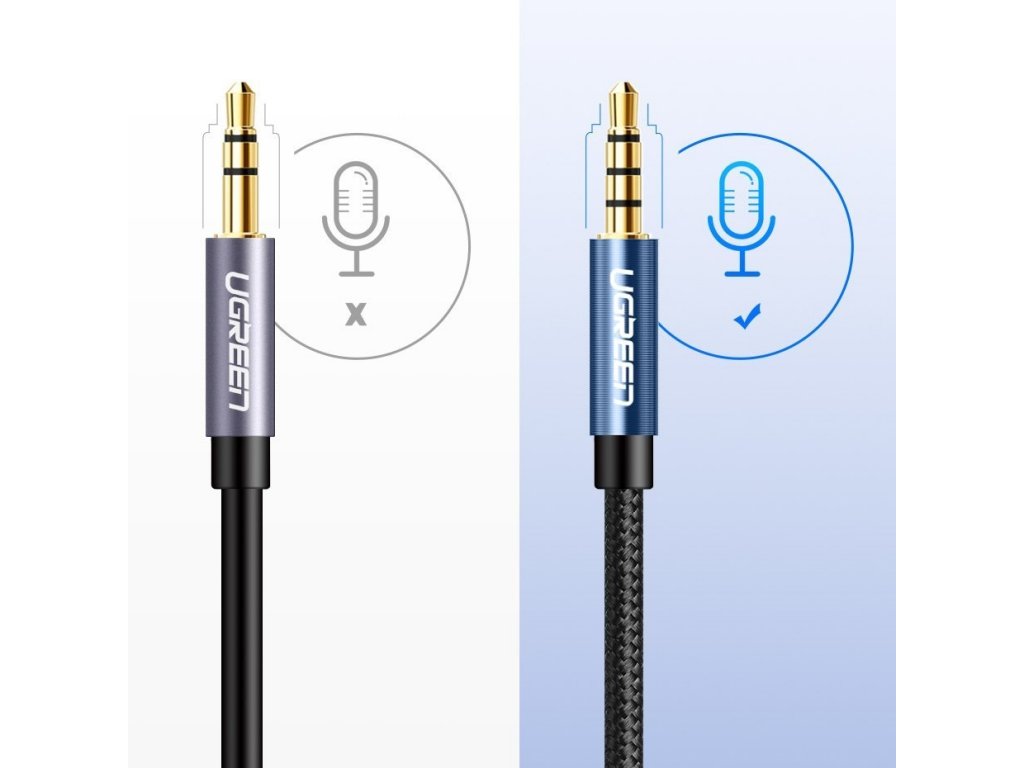 Prodlužovací kabel AUX 3,5 mm mini jack 1 m stříbrný (10592)