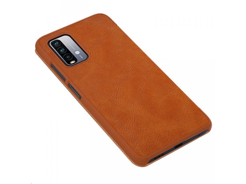 Qin Book Pouzdro pro Xiaomi Redmi 9T Brown