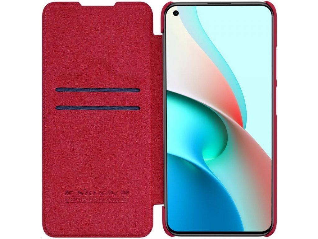 Qin Book Pouzdro pro Xiaomi Redmi Note 9T Red