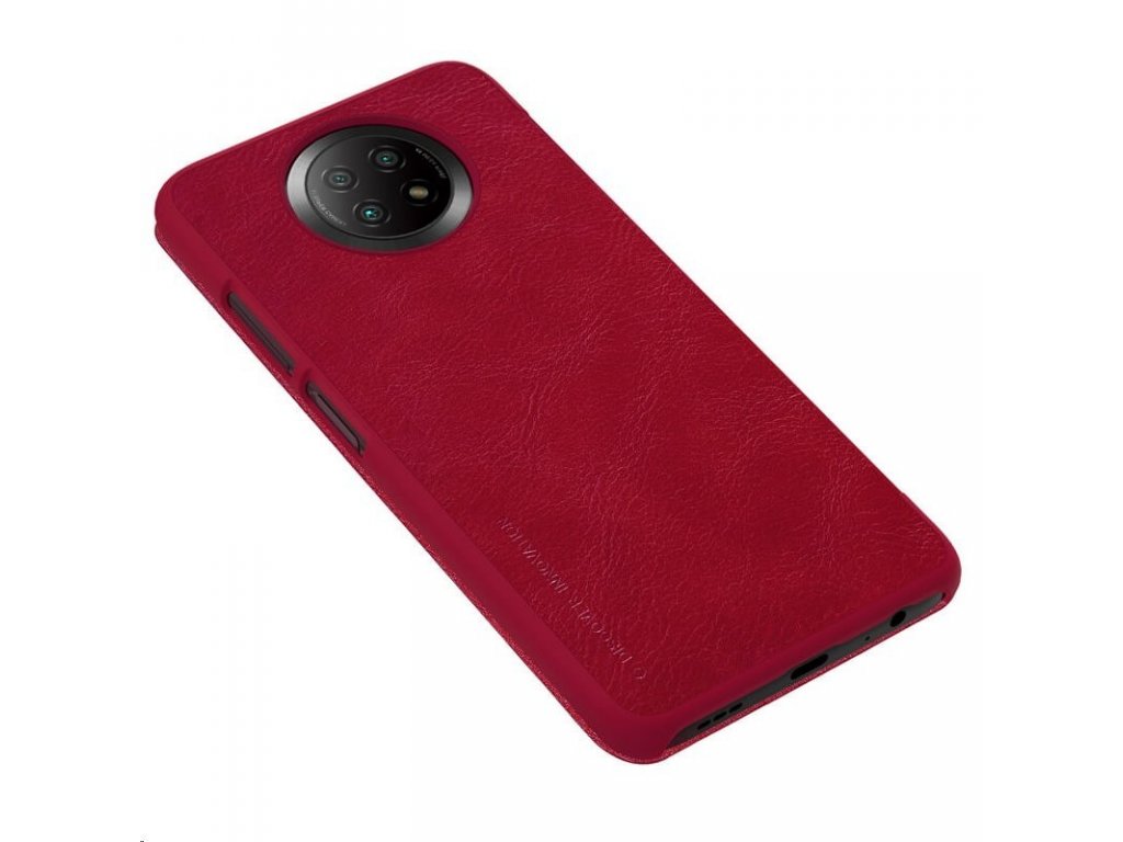 Qin Book Pouzdro pro Xiaomi Redmi Note 9T Red