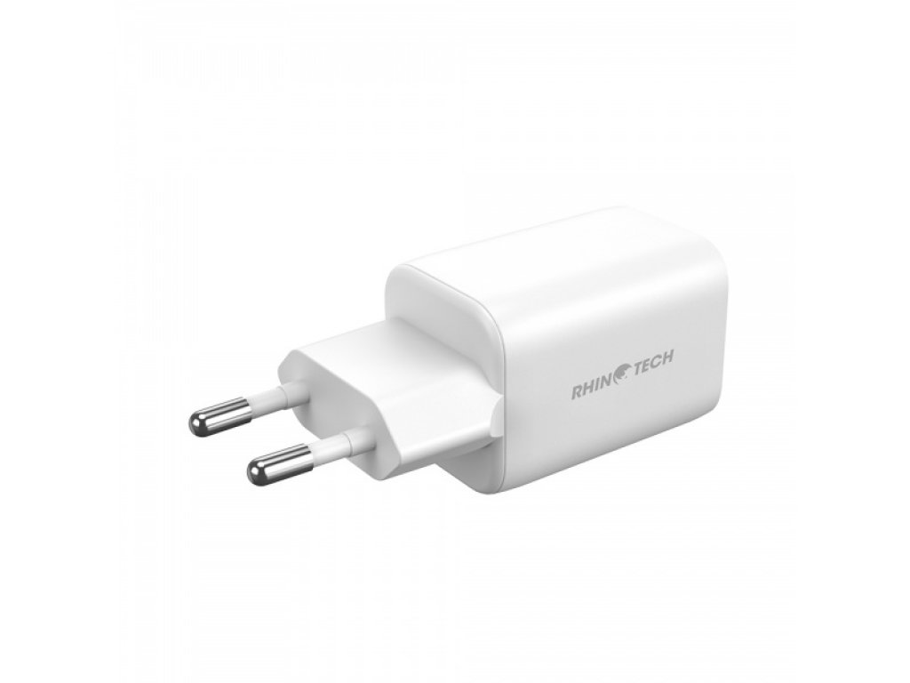 RhinoTech MINI Dual 33W nabíjecí adaptér USB-C + USB-A bílá