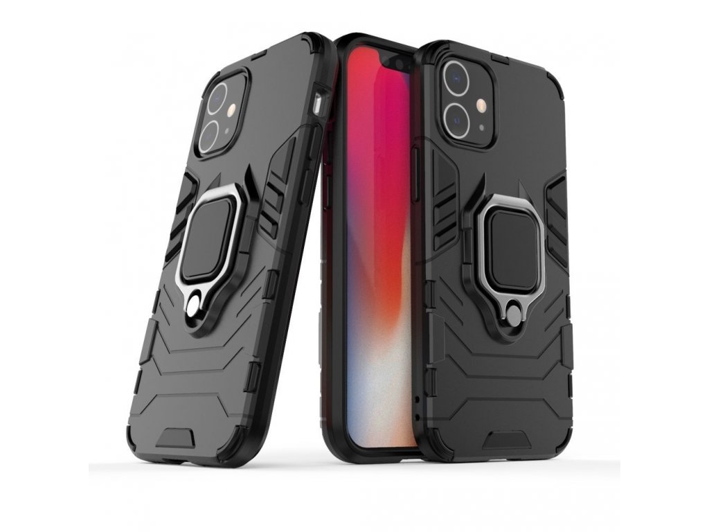 Ring Armor pancéřové hybridní pouzdro + magnetický úchyt iPhone 12 mini černé