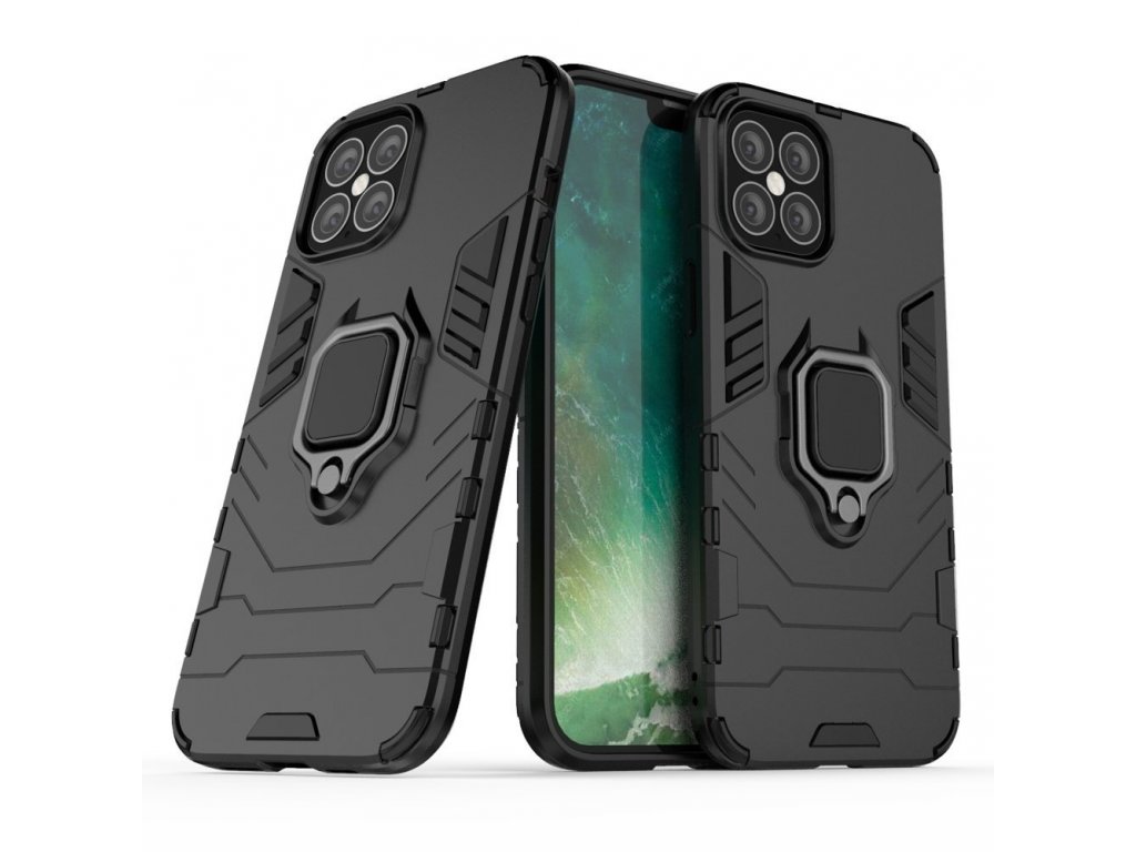 Ring Armor pancéřové hybridní pouzdro + magnetický úchyt iPhone 12 Pro Max černé