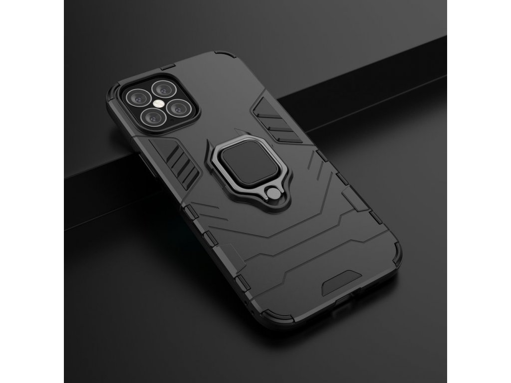 Ring Armor pancéřové hybridní pouzdro + magnetický úchyt iPhone 12 Pro Max černé