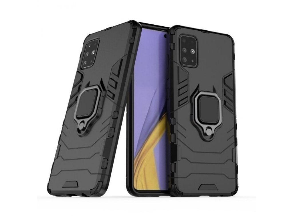 Ring Armor pancéřové hybridní pouzdro + magnetický úchyt Samsung Galaxy A71 černé