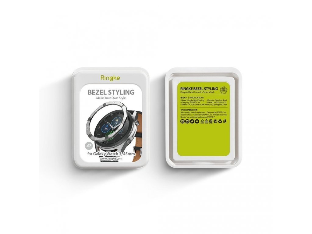 Ringke Bezel Styling rámeček pouzdra obálka kroužek Samsung Galaxy Watch 3 45 mm ocel (nerezová ocel) (GW3-45-47)