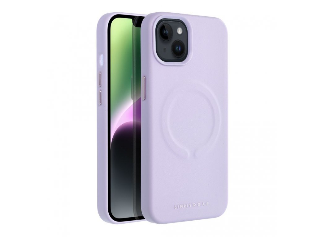 Roar Leather Mag Case - for iPhone 14 Pro purple