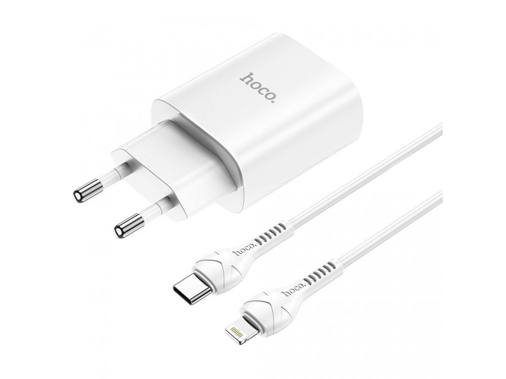 Rychlonabíječka s kabelem typu USB-C PD20W pro iPhone Lightning 8-pin N14 bílá