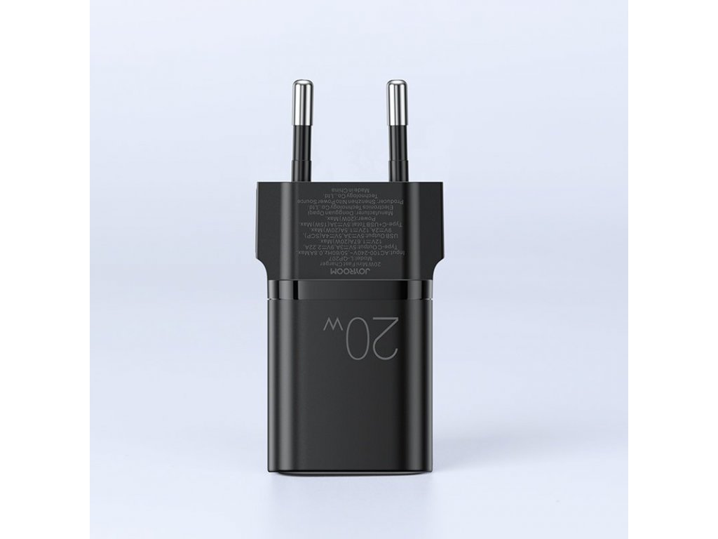 Rychlonabíječka typu USB-C + USB 20W PD QC3.0 černá (L-QP207)