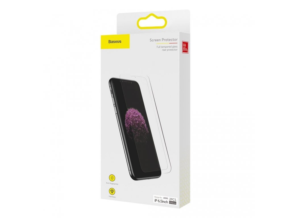 Sada 2x tvrzené sklo 0.15mm 9H Anti-bluelight iPhone 11 Pro Max / iPhone XS Max + pozicionér (SGAPIPH65S-FC02)