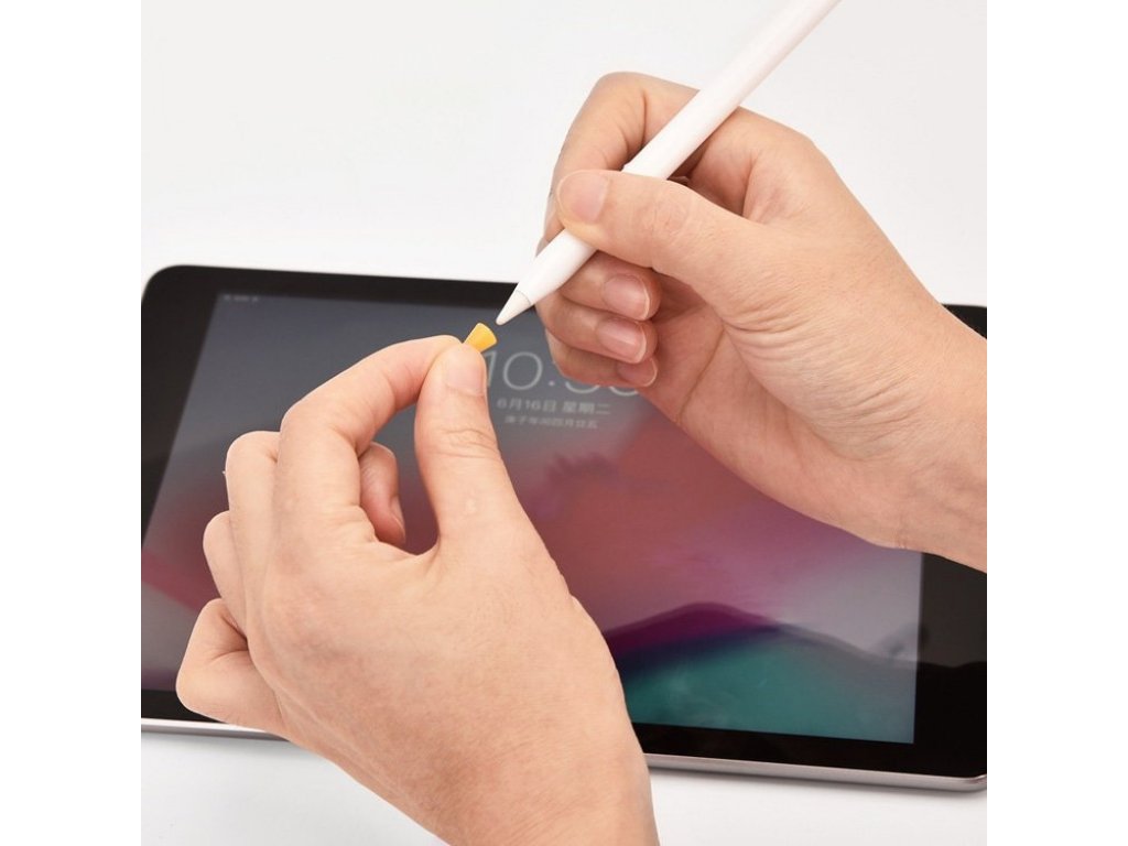 Sada 8x krytek hrotu dotykového pera stylusu pro Apple Pencil 2/1 bílé