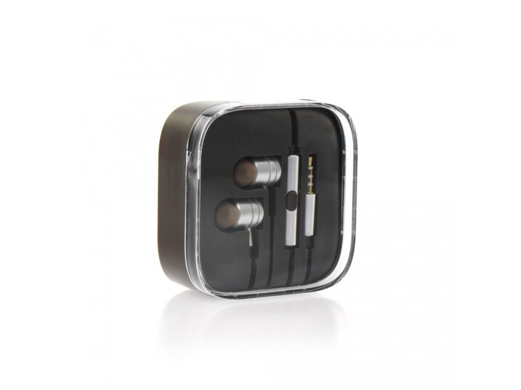 Sada HF / Sluchátka Stereo box MI metal stříbrná (Jack 3,5mm)