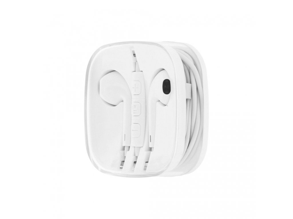 Sada HF / Sluchátka Stereo pro Apple Lightning 8-pin New Box bílá HR-ME25