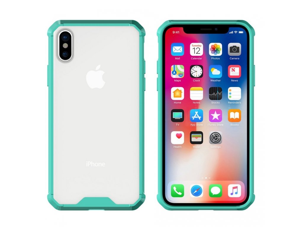 Shockproof gelové zesílené pouzdro iPhone X / XS zelené