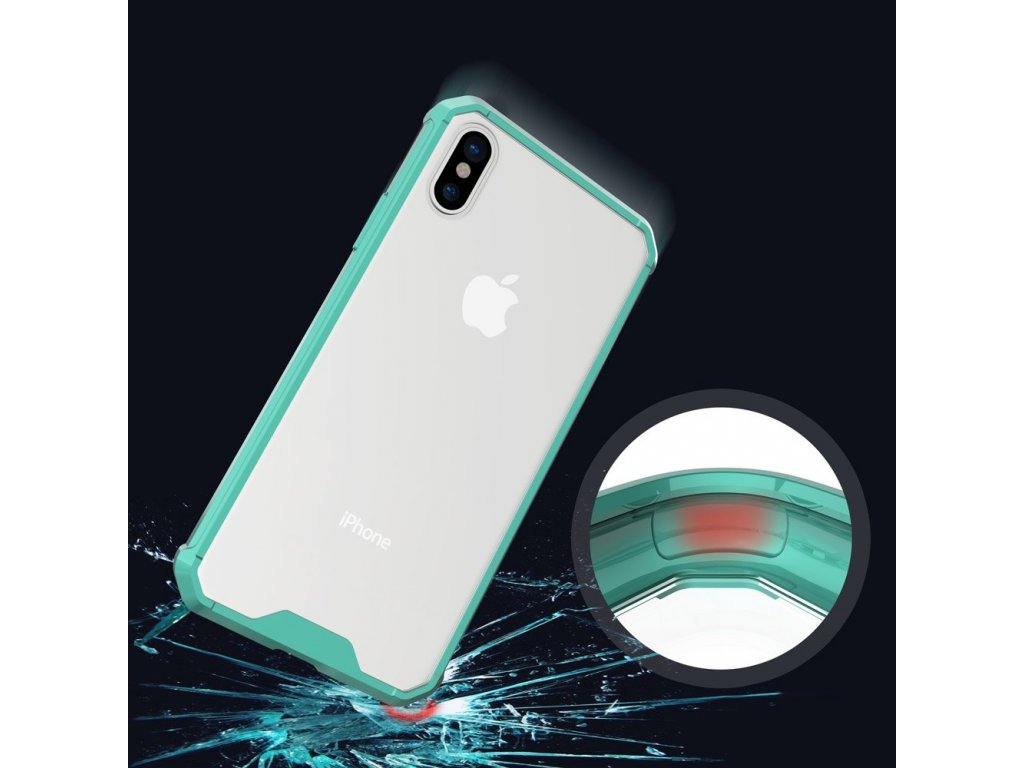 Shockproof gelové zesílené pouzdro iPhone X / XS zelené