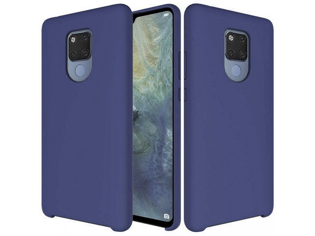 Silicone Case elastické silikonové pouzdro Huawei Mate 20 tmavě modré