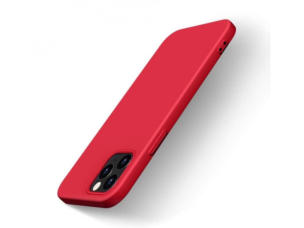 Silicone Case elastické silikonové pouzdro iPhone 12 Pro / iPhone 12 červené