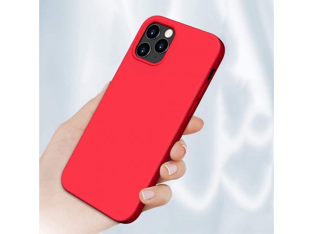 Silicone Case elastické silikonové pouzdro iPhone 12 Pro / iPhone 12 červené