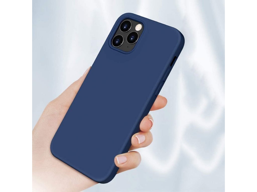 Silicone Case elastické silikonové pouzdro iPhone 12 Pro / iPhone 12 modré