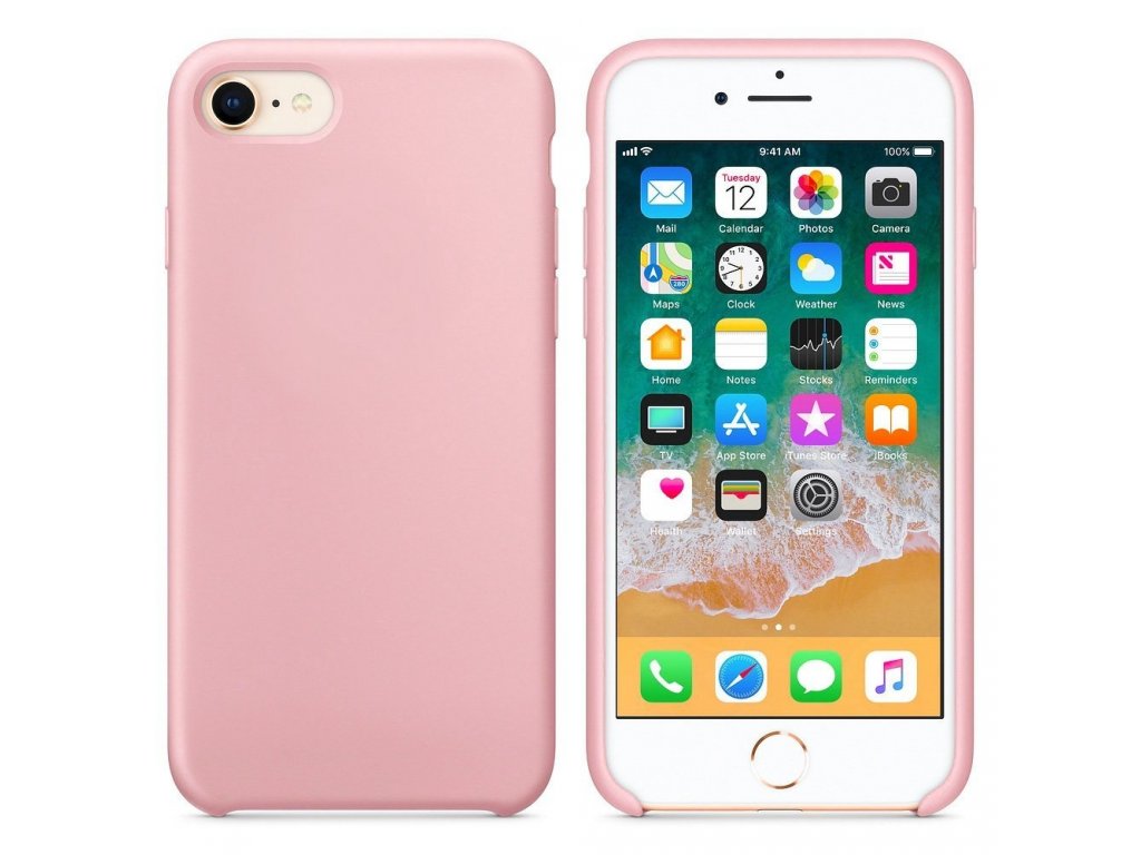 Silicone Case elastické silikonové pouzdro iPhone SE 2020 / iPhone 8 / iPhone 7 růžové