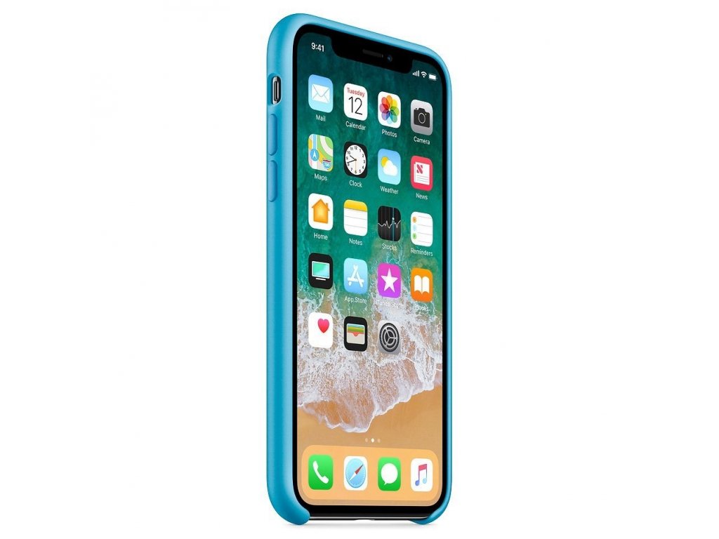 Silicone Case elastické silikonové pouzdro iPhone XS / X modré