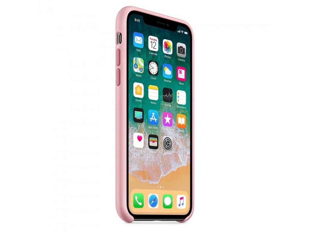 Silicone Case elastické silikonové pouzdro iPhone XS / X růžové