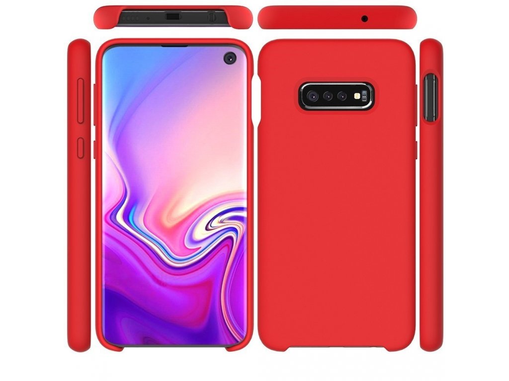 Silicone Case elastické silikonové pouzdro Samsung Galaxy S10 červené