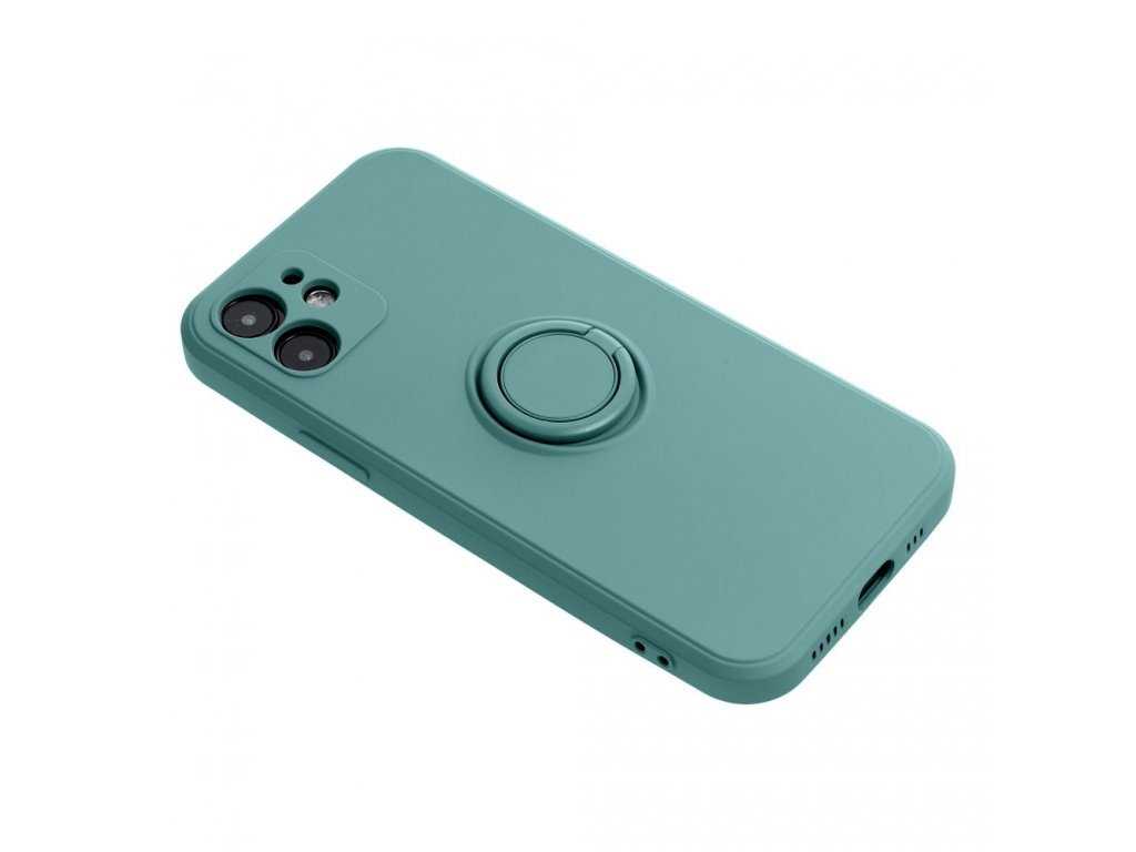 Pouzdro SILICONE RING pro IPHONE 15 - zelené