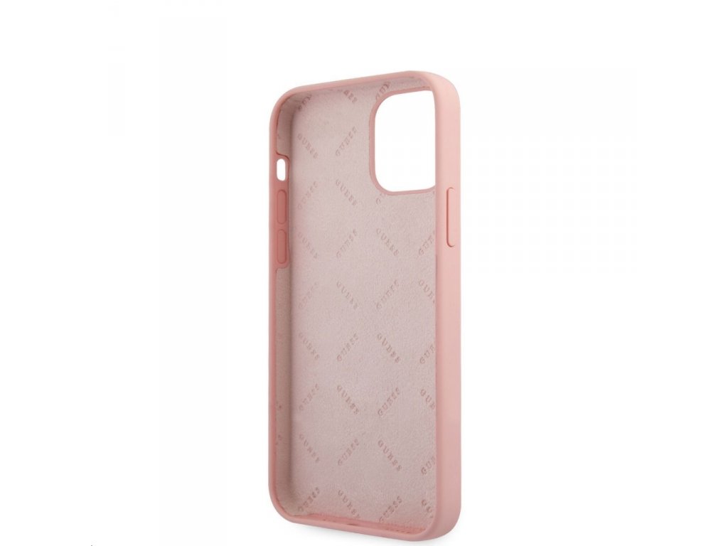 Silicone Vintage Green Script Zadní Kryt pro iPhone 12 mini 5.4 Pink