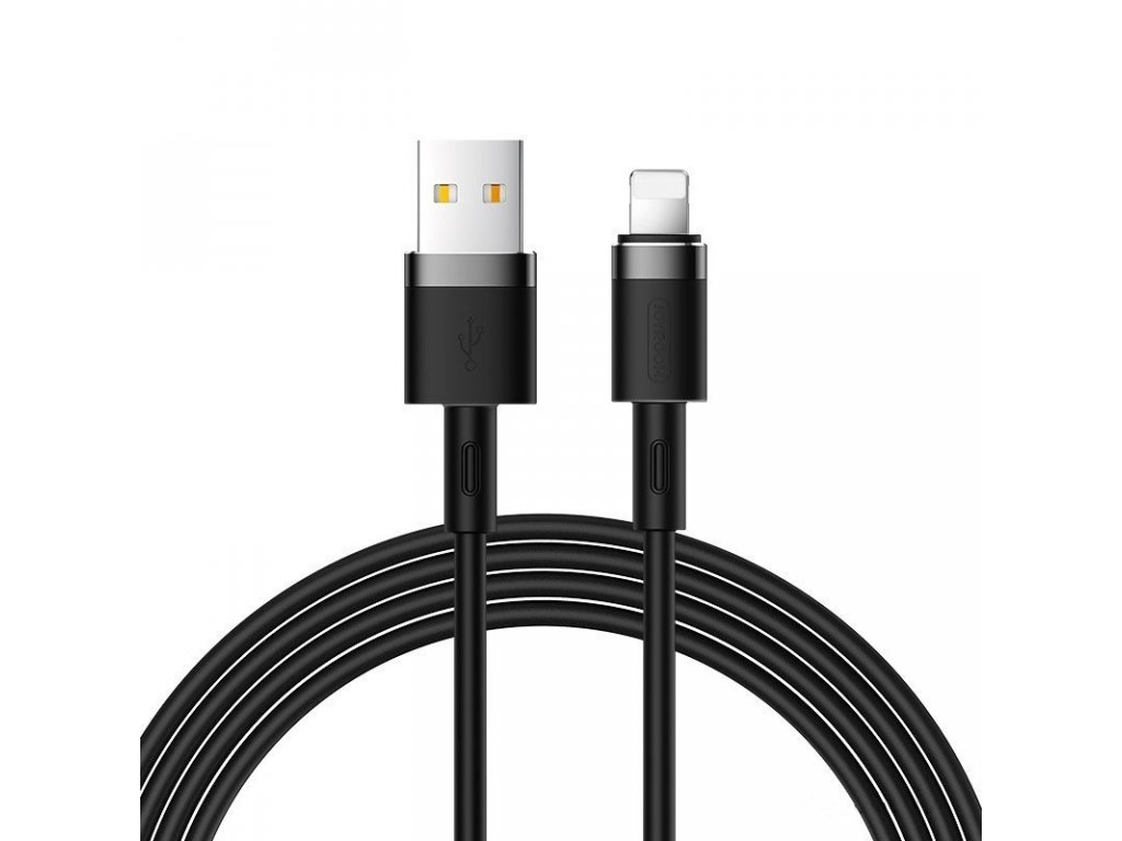 Silikonový datový kabel USB - Lightning 1,2 m černý S-1224N2