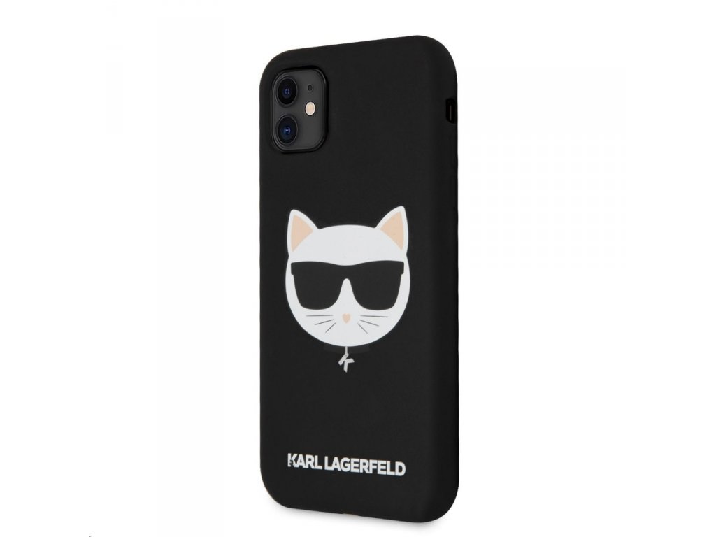 Silikonový Kryt pro iPhone 11 Choupette Head černý