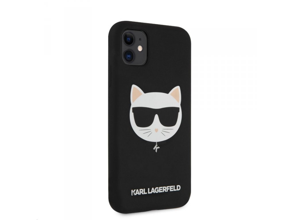 Silikonový Kryt pro iPhone 11 Choupette Head černý