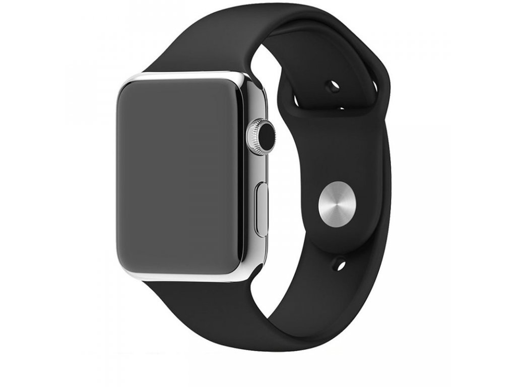 Silikonový Pásek černý pro iWatch 4 44mm (EU Blister)