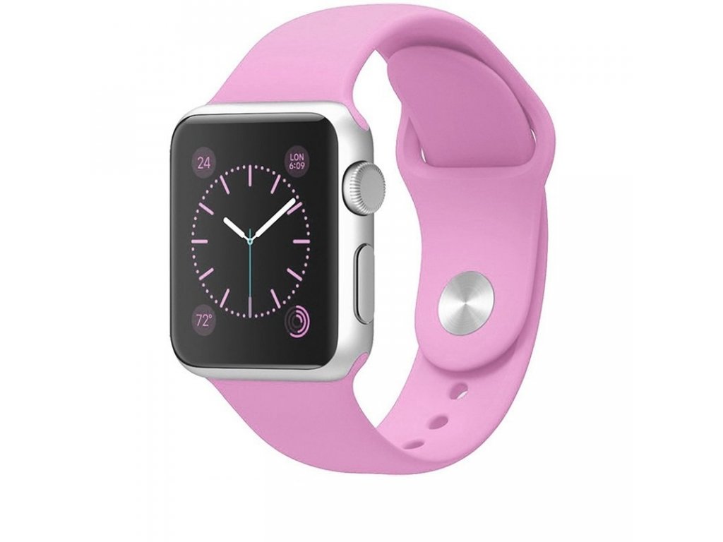 Silikonový Pásek růžový pro iWatch 4 40mm (EU Blister)