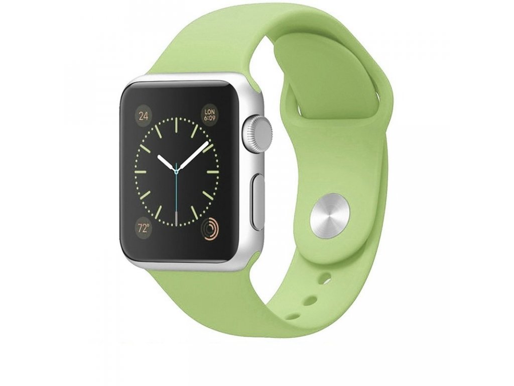 Silikonový Pásek světlé zelený pro iWatch 4 44mm (EU Blister)