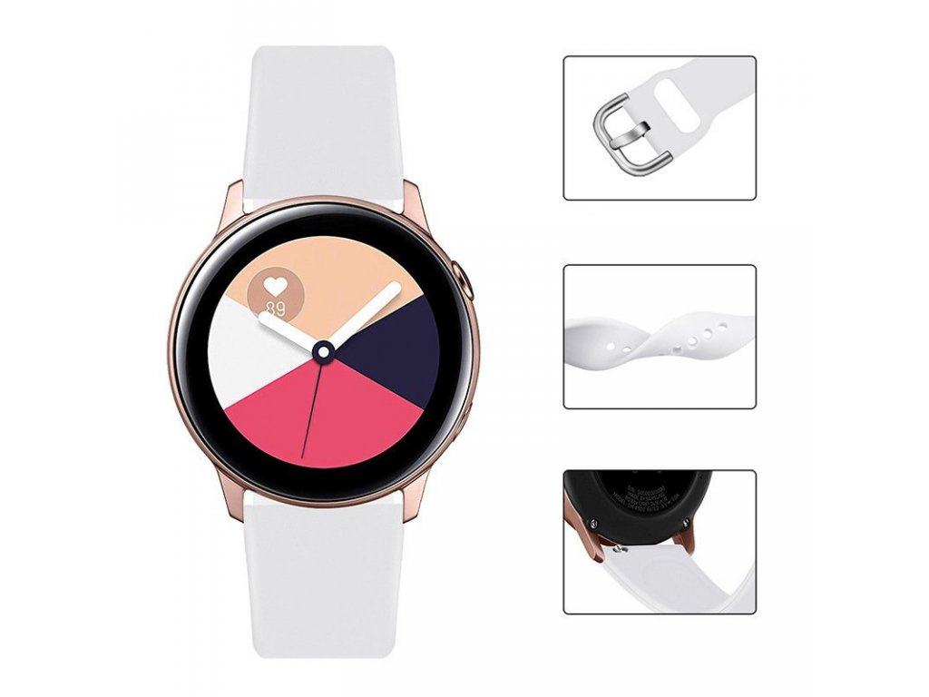 Silikonový řemínek TYS smartwatch band universalní 22mm růžový